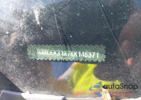 2008 Smart Fortwo Passion z USA, uszkodzony, nr VIN WMEEK31X78K148371